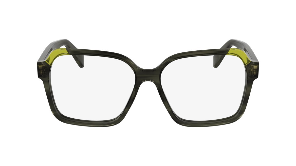 Occhiali da vista Longchamp LO2763 (213) colore striped brown/olive forma rettangolare lenti colore - 3