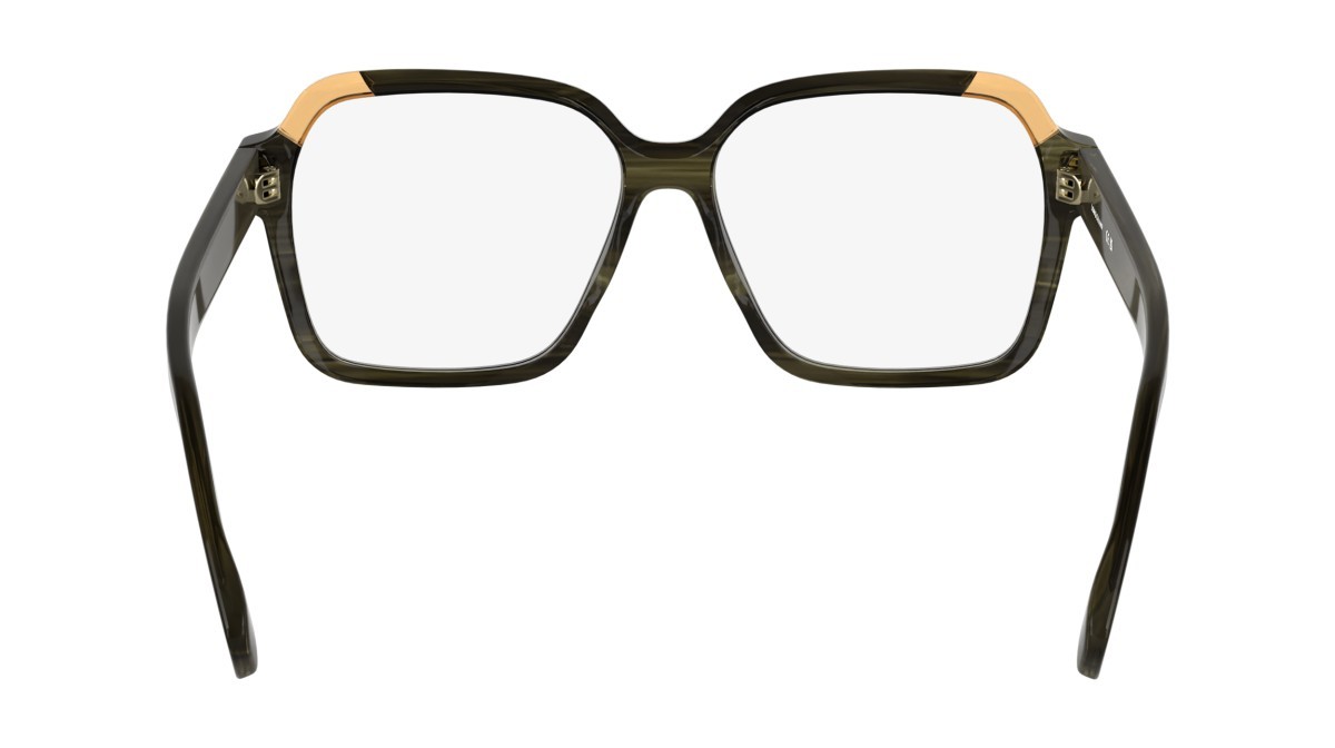 Occhiali da vista Longchamp LO2763 (224) colore striped dark brown/orange forma rettangolare lenti colore - 4