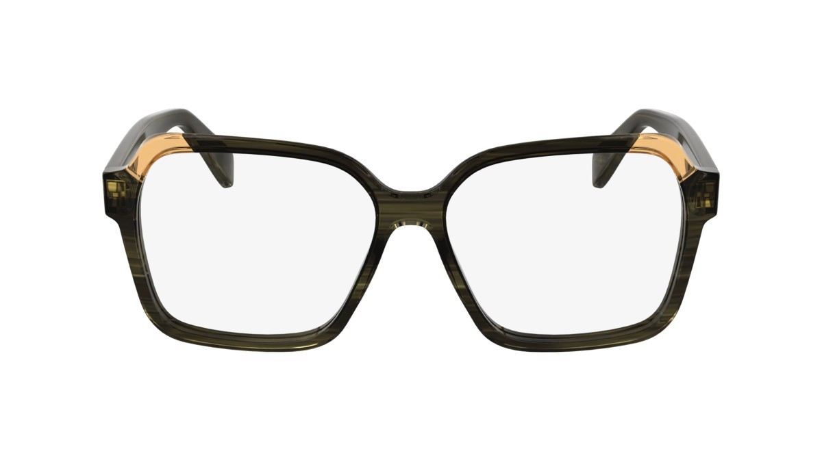 Occhiali da vista Longchamp LO2763 (224) colore striped dark brown/orange forma rettangolare lenti colore - 4