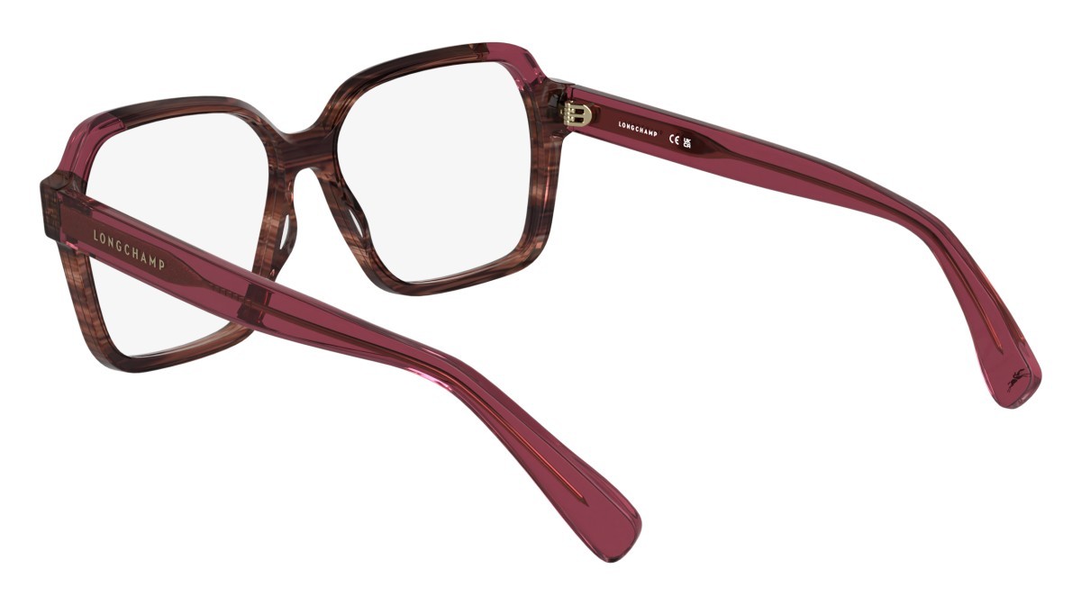 Occhiali da vista Longchamp LO2763 N (223) colore striped brown/red forma rettangolare 