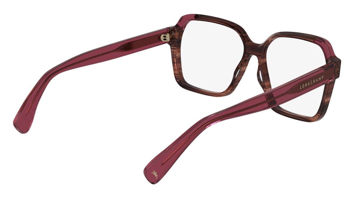 Occhiali da vista Longchamp LO2763 N (223) colore striped brown/red forma rettangolare 