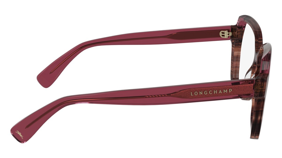 Occhiali da vista Longchamp LO2763 N (223) colore striped brown/red forma rettangolare 