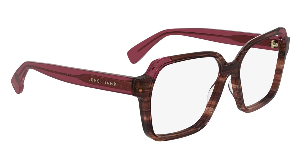 Occhiali da vista Longchamp LO2763 N (223) colore striped brown/red forma rettangolare 