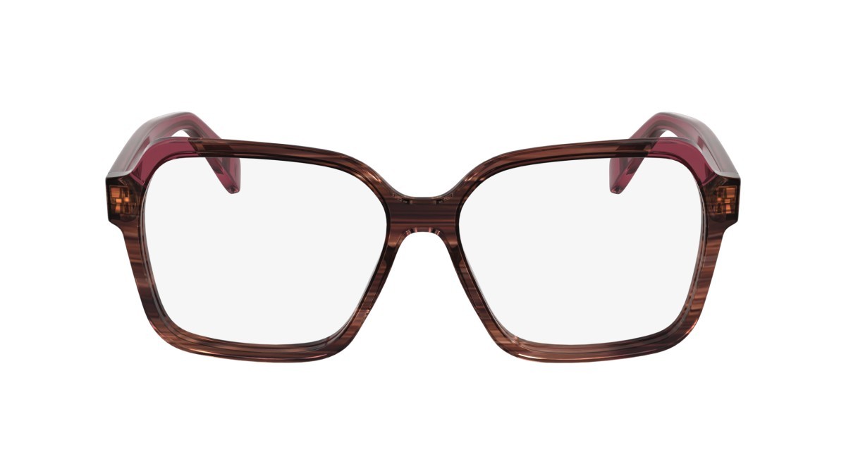 Occhiali da vista Longchamp LO2763 N (223) colore striped brown/red forma rettangolare 
