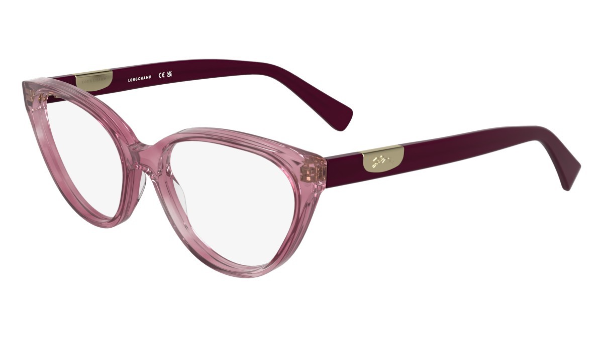 Brillen Longchamp LO2764 (651) farbe textured pink form cat-eye gläser colore - 2