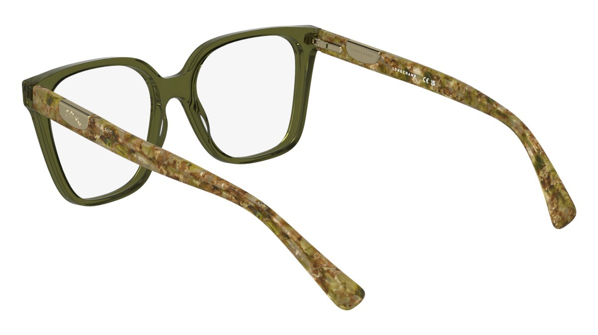 Occhiali da vista Longchamp LO2765 (319) colore transparent khaki forma rettangolare lenti colore - 4
