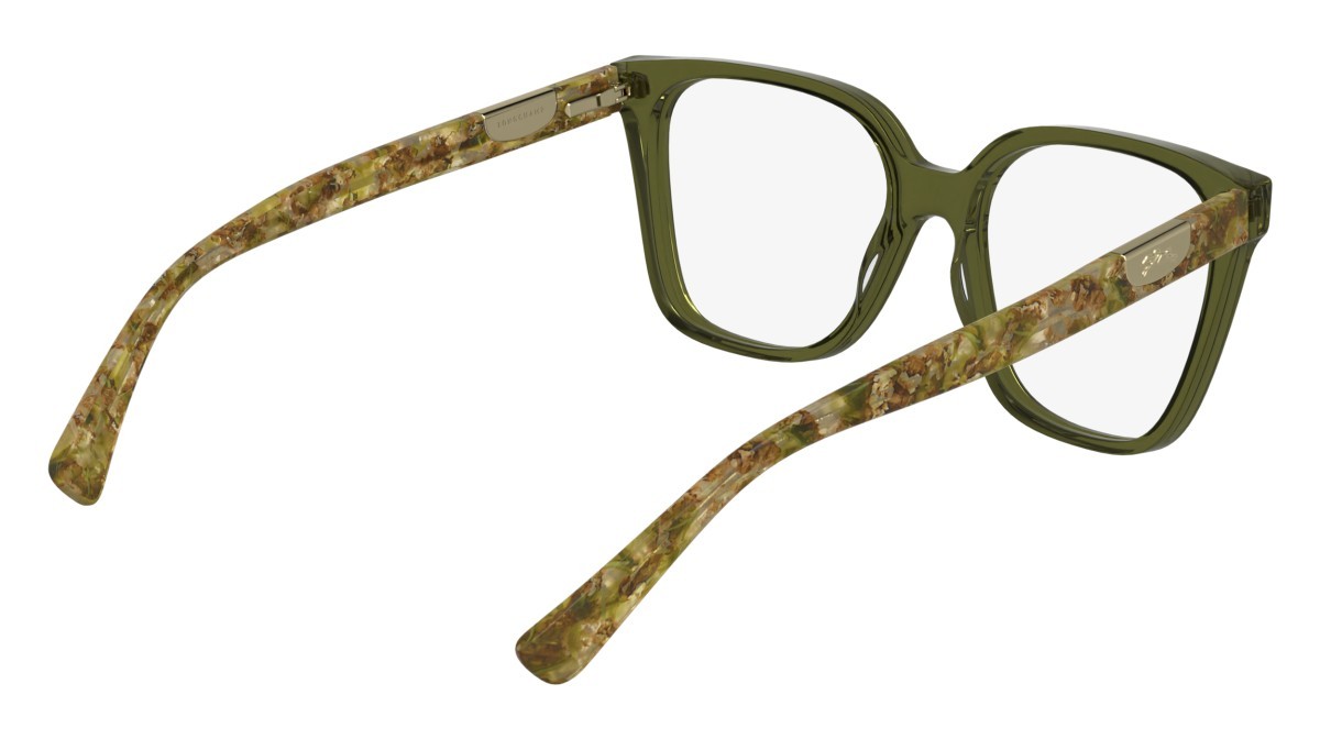 Occhiali da vista Longchamp LO2765 (319) colore transparent khaki forma rettangolare lenti colore - 4