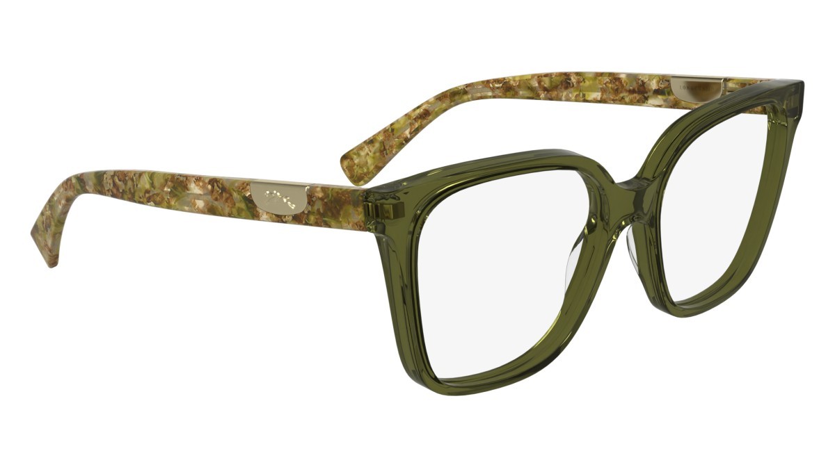 Occhiali da vista Longchamp LO2765 (319) colore transparent khaki forma rettangolare lenti colore - 4