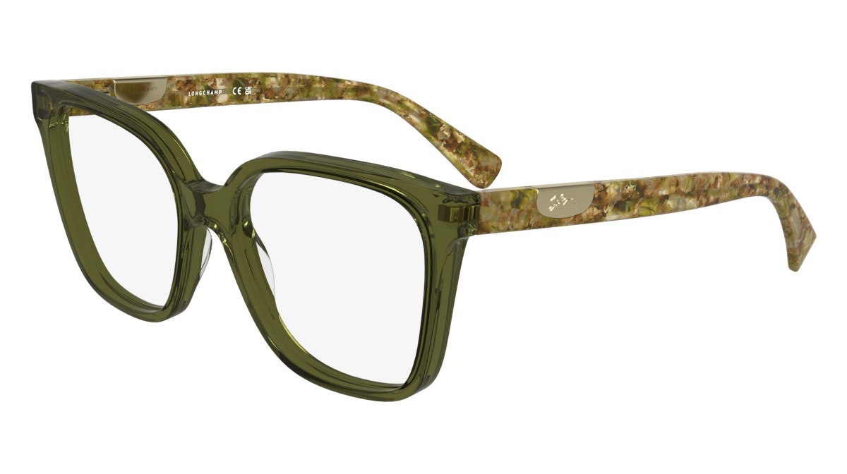 Occhiali da vista Longchamp LO2765 (319) colore transparent khaki forma rettangolare lenti colore - 4