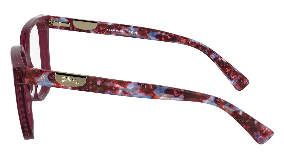 Occhiali da vista Longchamp LO2765 (500) colore transparent purple forma rettangolare lenti colore - 5