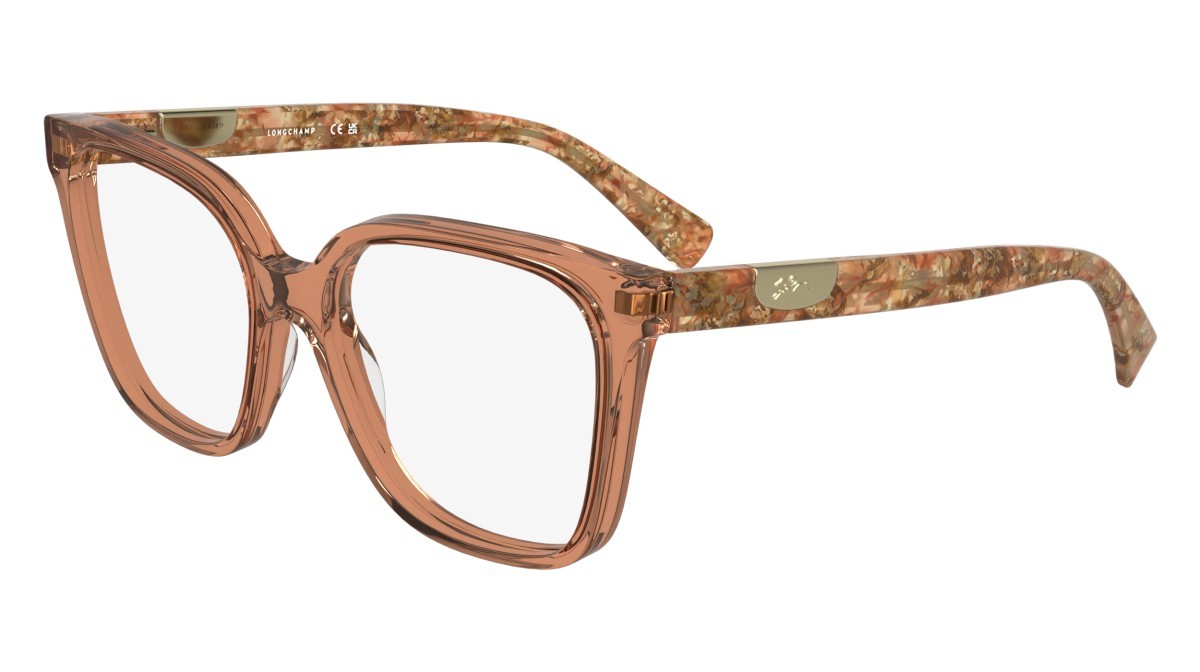 Occhiali da vista Longchamp LO2765 (842) colore transparent orange forma rettangolare lenti colore - 3
