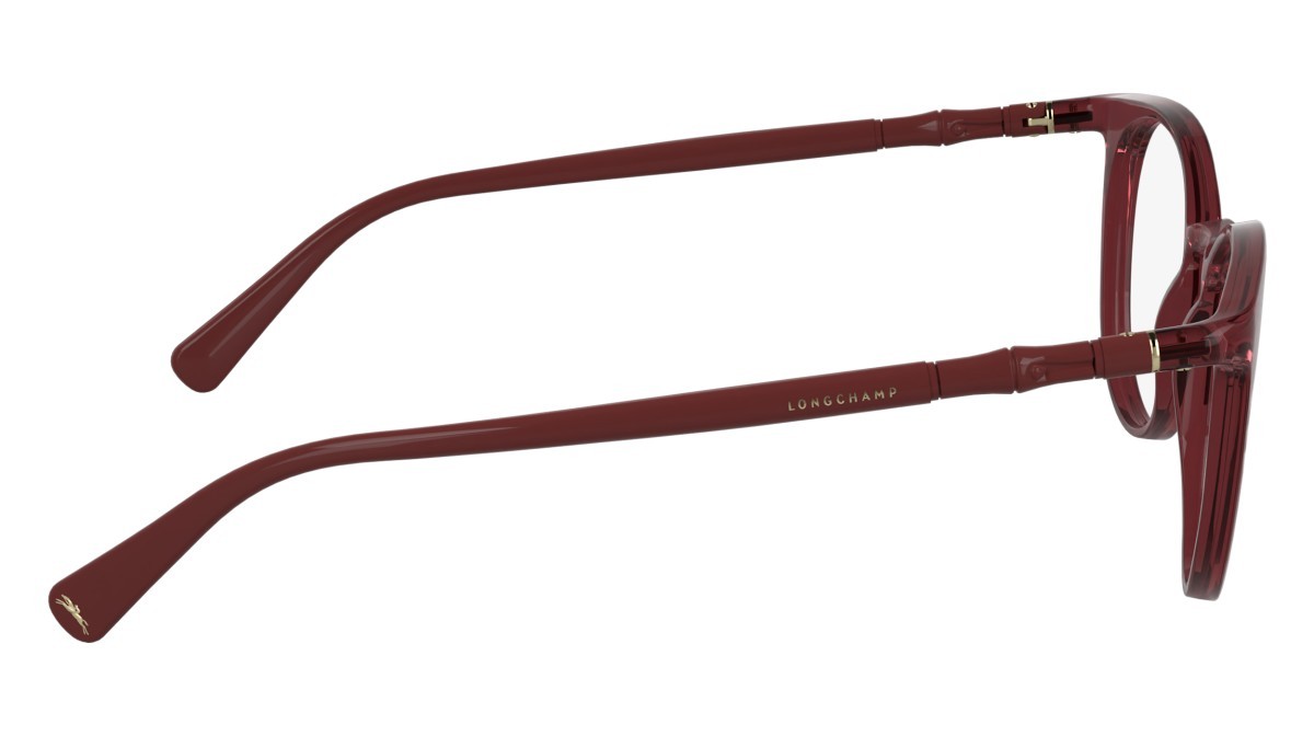 Occhiali da vista Longchamp LO2768 (601) colore transparent burgundy forma rotondo lenti colore - 3