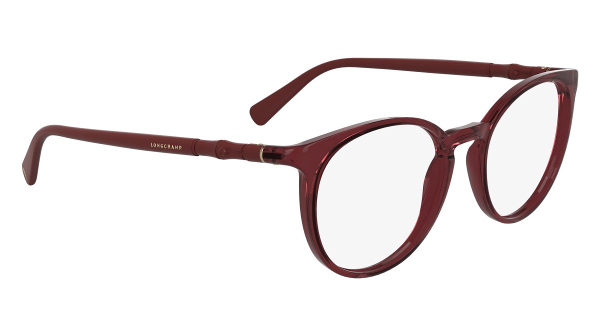 Occhiali da vista Longchamp LO2768 (601) colore transparent burgundy forma rotondo lenti colore - 3