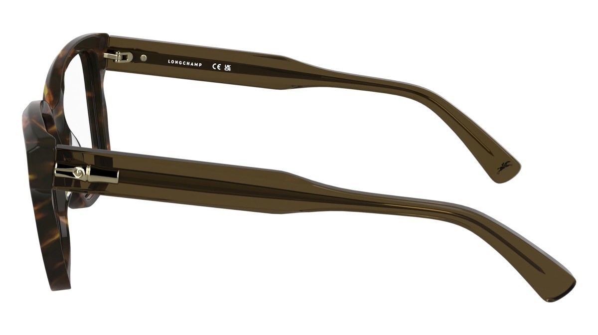 Eyeglasses Longchamp LO2770 (211) color striped brown shape rectangle lenses colore - 2