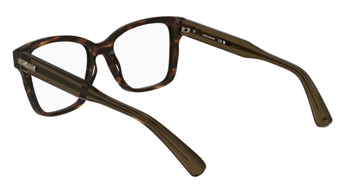 Eyeglasses Longchamp LO2770 (211) color striped brown shape rectangle lenses colore - 2