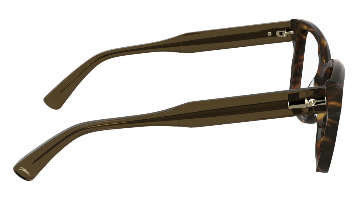 Eyeglasses Longchamp LO2770 (211) color striped brown shape rectangle lenses colore - 2