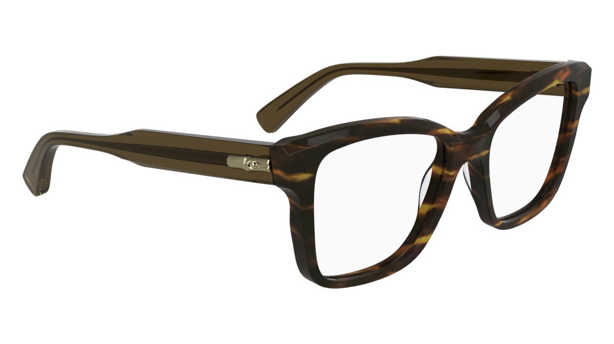 Eyeglasses Longchamp LO2770 (211) color striped brown shape rectangle lenses colore - 2