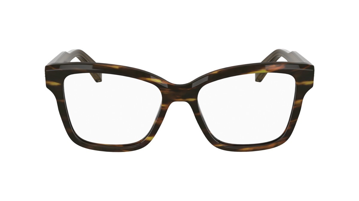 Eyeglasses Longchamp LO2770 (211) color striped brown shape rectangle lenses colore - 2