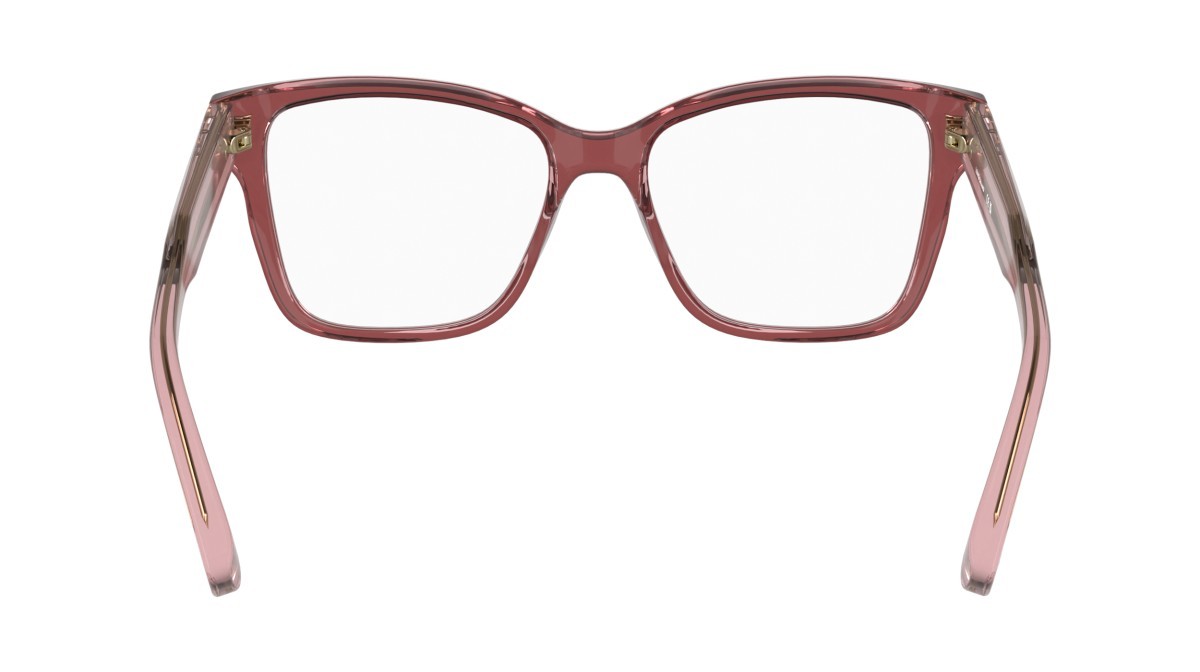 Eyeglasses Longchamp LO2770 (601) color transparent burgundy shape rectangle lenses colore - 3