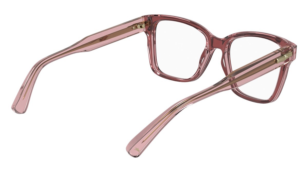 Eyeglasses Longchamp LO2770 (601) color transparent burgundy shape rectangle lenses colore - 3