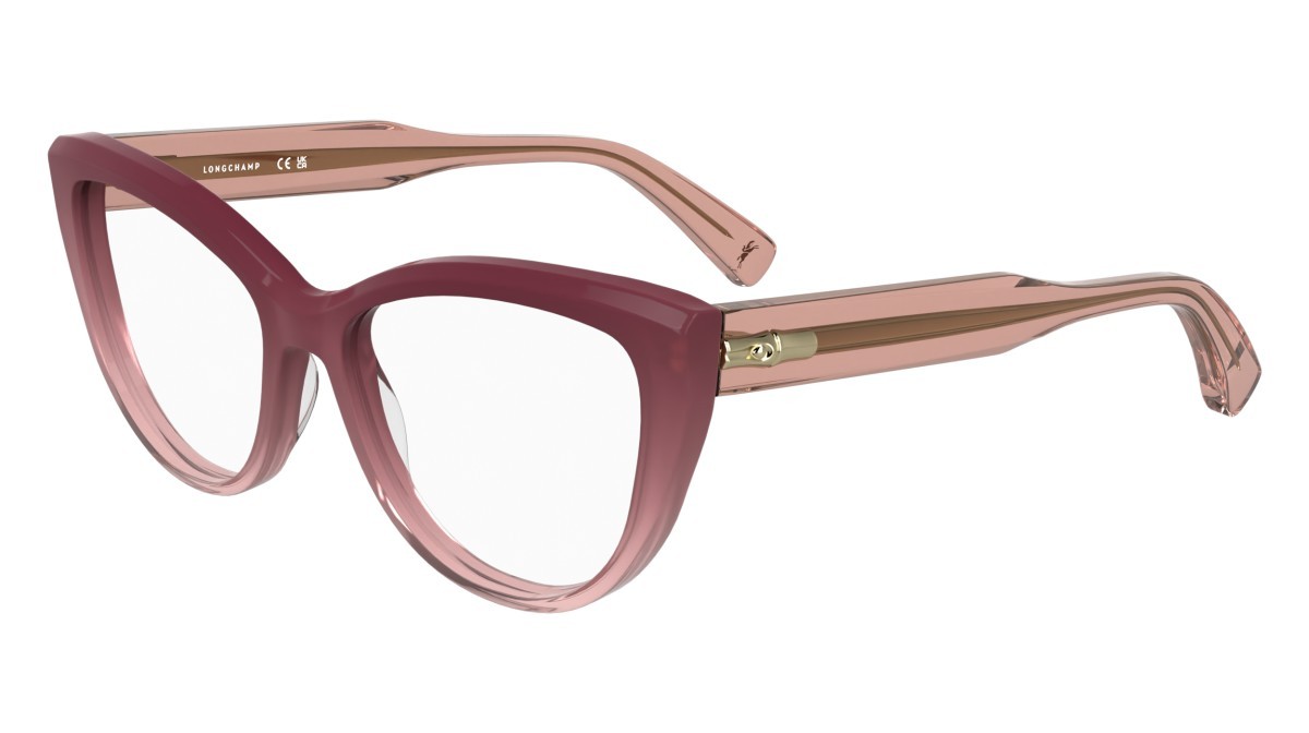 Brillen Longchamp LO2771 (652) farbe gradient pink form cat-eye gläser colore - 3