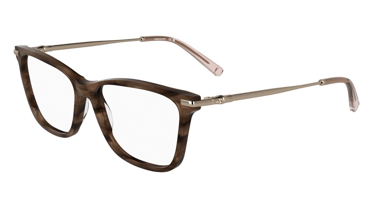 Eyeglasses Longchamp LO2772 (271) color striped nude shape rectangle lenses colore - 3