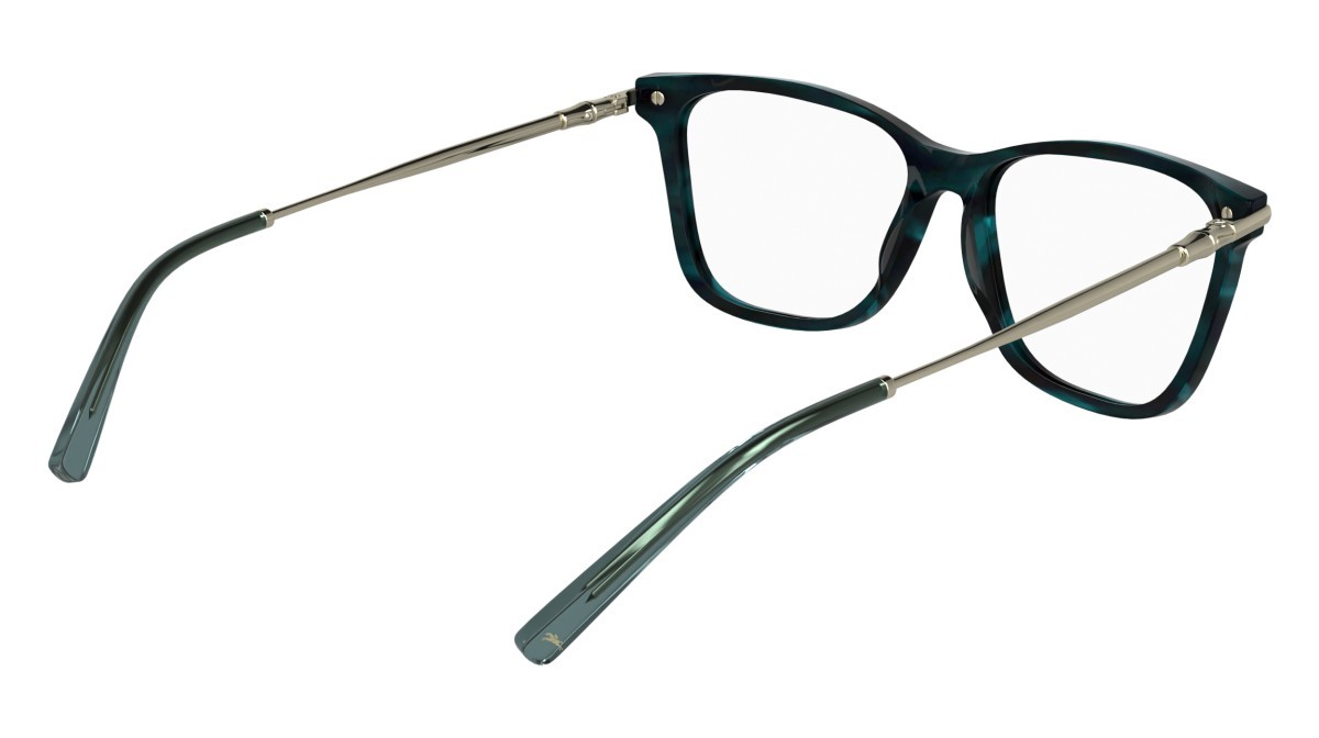 Eyeglasses Longchamp LO2772 (427) color striped petrol shape rectangle lenses colore - 4
