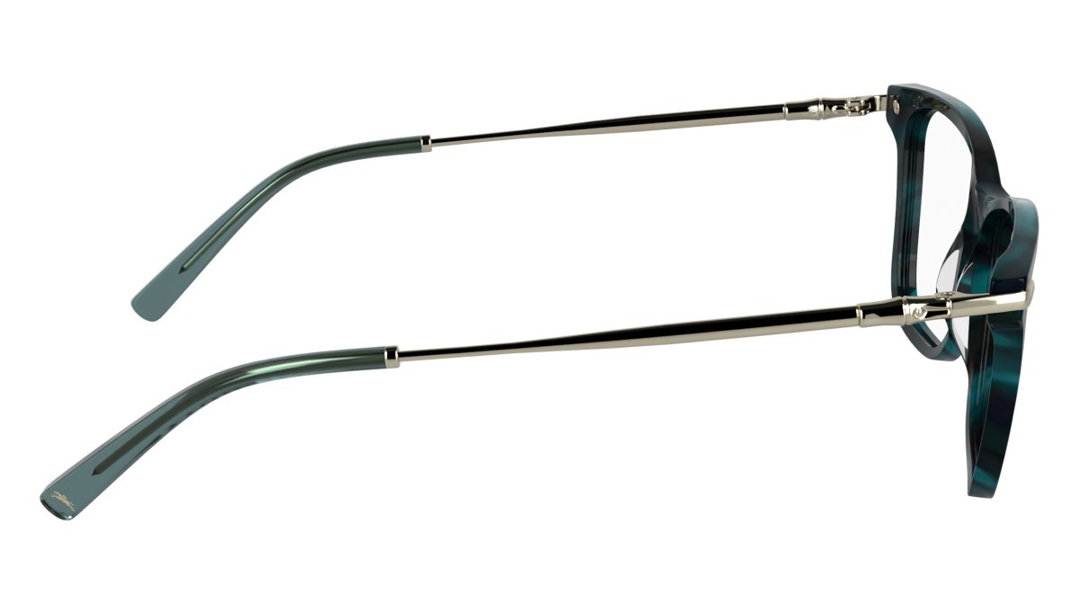 Eyeglasses Longchamp LO2772 (427) color striped petrol shape rectangle lenses colore - 4