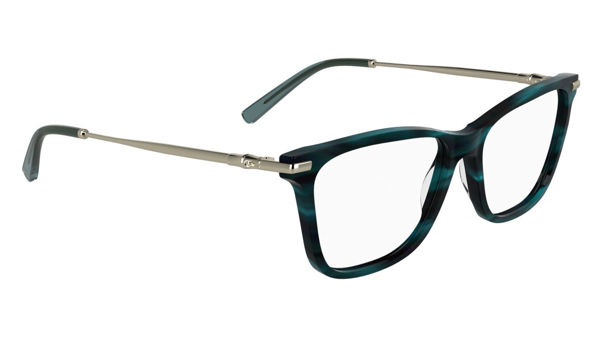 Eyeglasses Longchamp LO2772 (427) color striped petrol shape rectangle lenses colore - 4