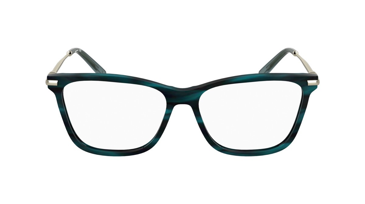 Eyeglasses Longchamp LO2772 (427) color striped petrol shape rectangle lenses colore - 4