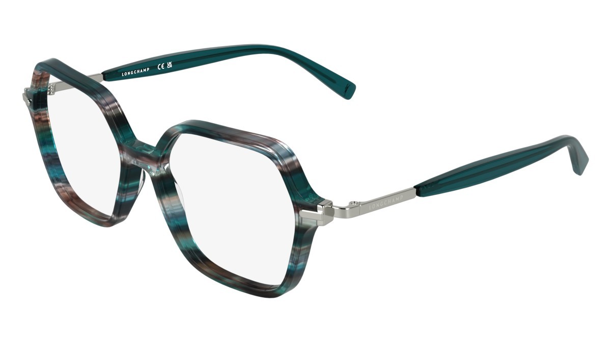 Occhiali da vista Longchamp LO2782 (427) colore striped petrol forma rettangolare 