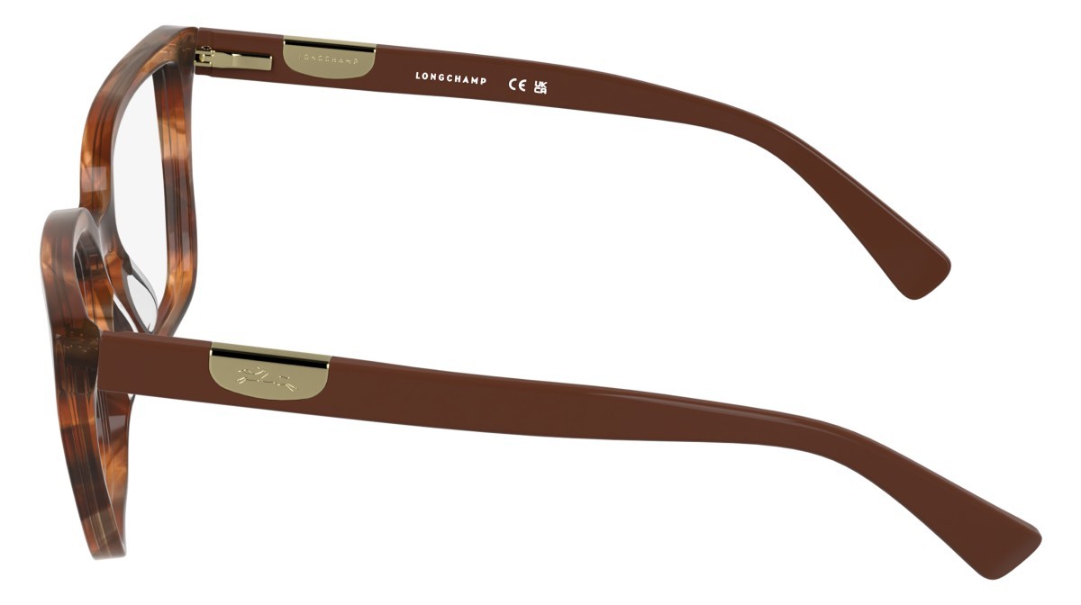 Occhiali da vista Longchamp LO2785 (211) colore striped brown forma cat eye 