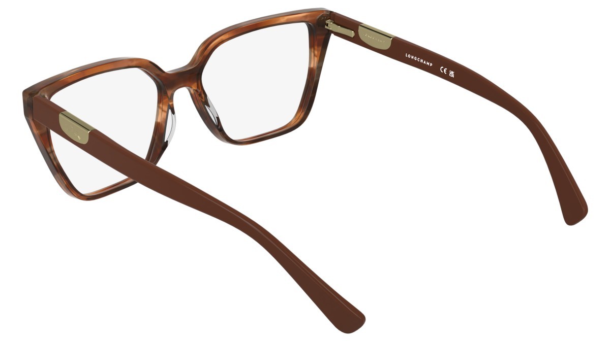 Occhiali da vista Longchamp LO2785 (211) colore striped brown forma cat eye 