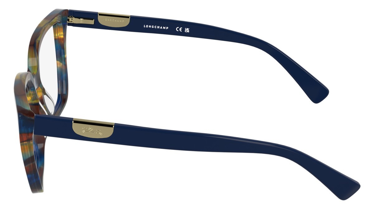 Eyeglasses Longchamp LO2785 (407) color striped blue shape cat eye 