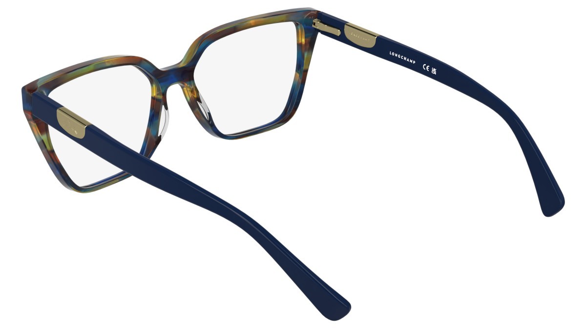 Eyeglasses Longchamp LO2785 (407) color striped blue shape cat eye 