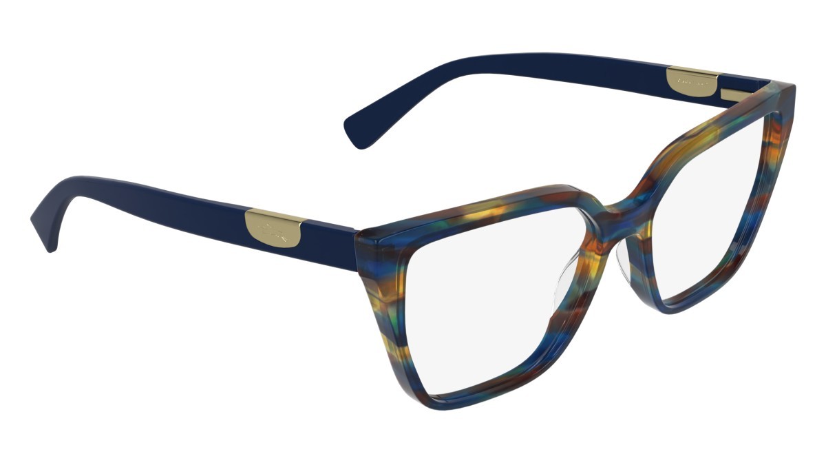 Eyeglasses Longchamp LO2785 (407) color striped blue shape cat eye 