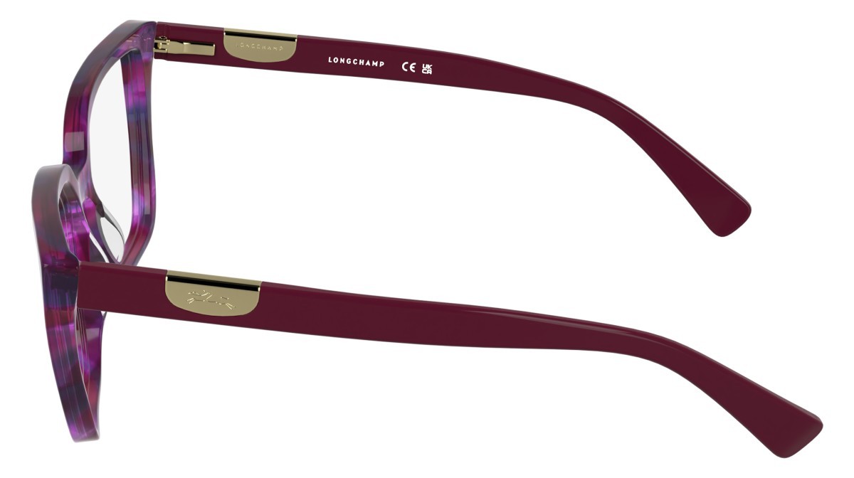 Occhiali da vista Longchamp LO2785 (605) colore striped dark red forma cat eye 
