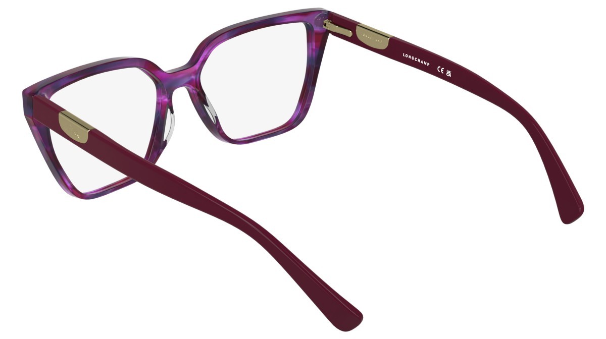 Occhiali da vista Longchamp LO2785 (605) colore striped dark red forma cat eye 