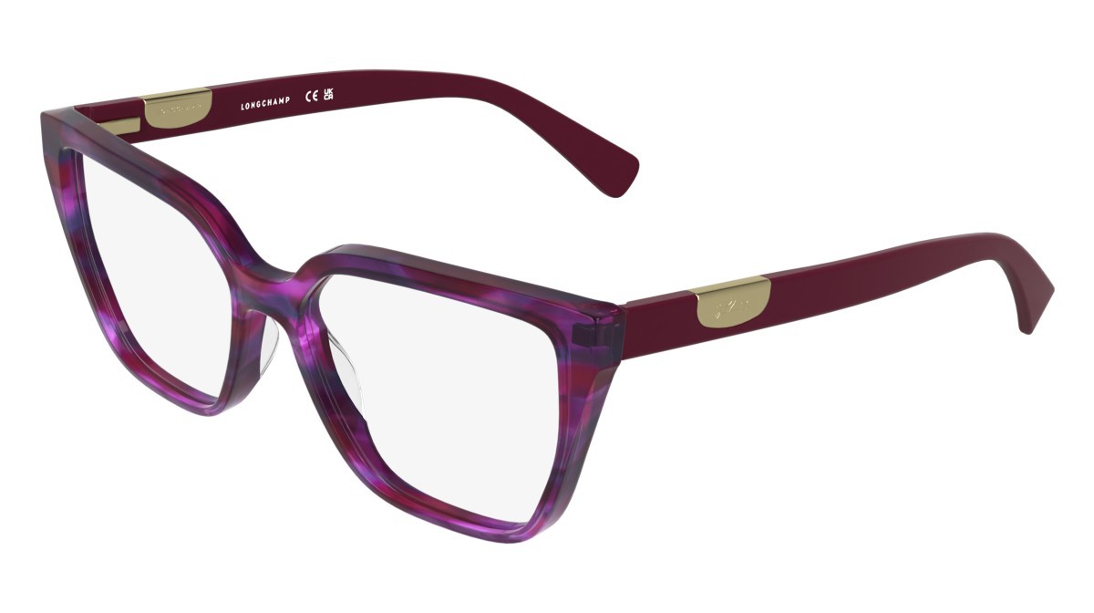 Occhiali da vista Longchamp LO2785 (605) colore striped dark red forma cat eye 