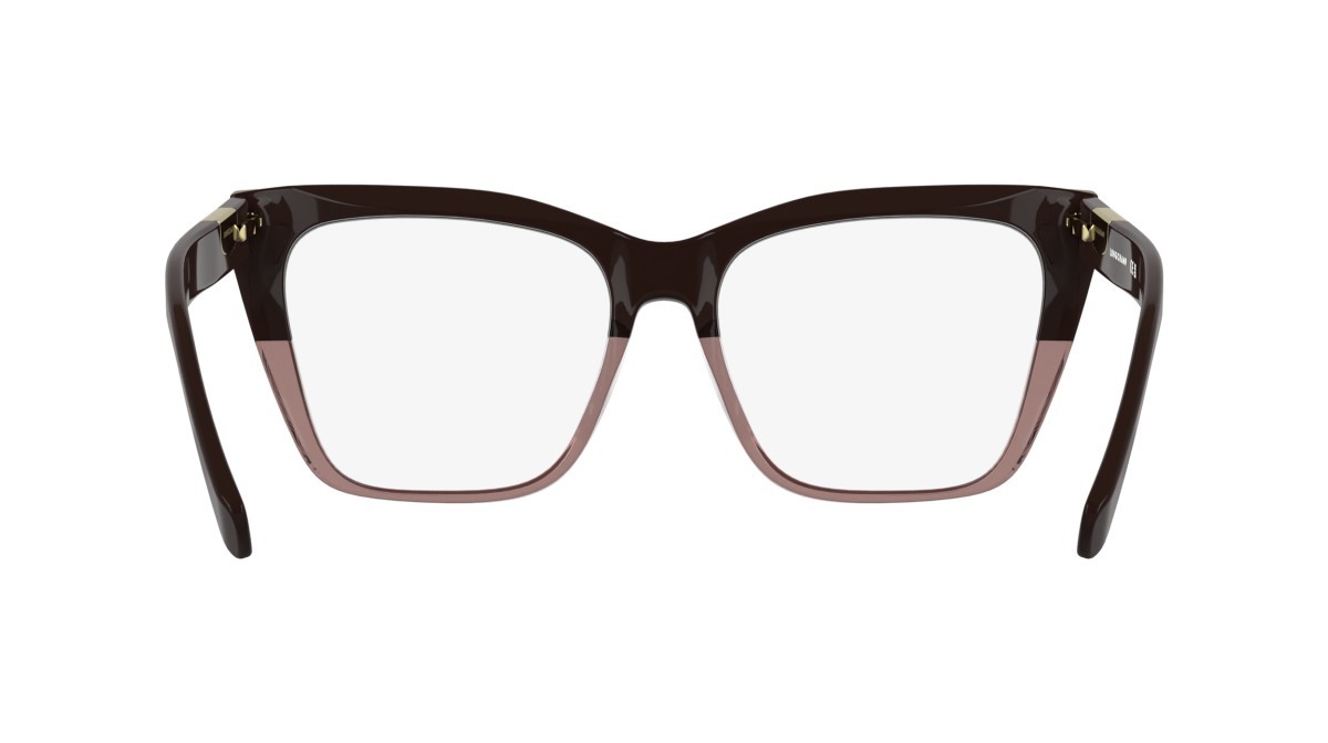 Occhiali da vista Longchamp LO2786MAG-SET (218) colore brown & transparent rose/brown forma farfalla lenti solid brown tac polar