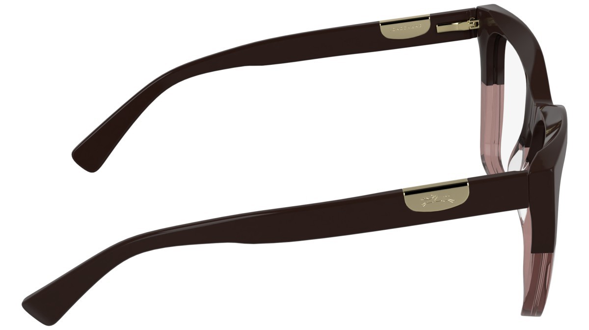 Occhiali da vista Longchamp LO2786MAG-SET (218) colore brown & transparent rose/brown forma farfalla lenti solid brown tac polar