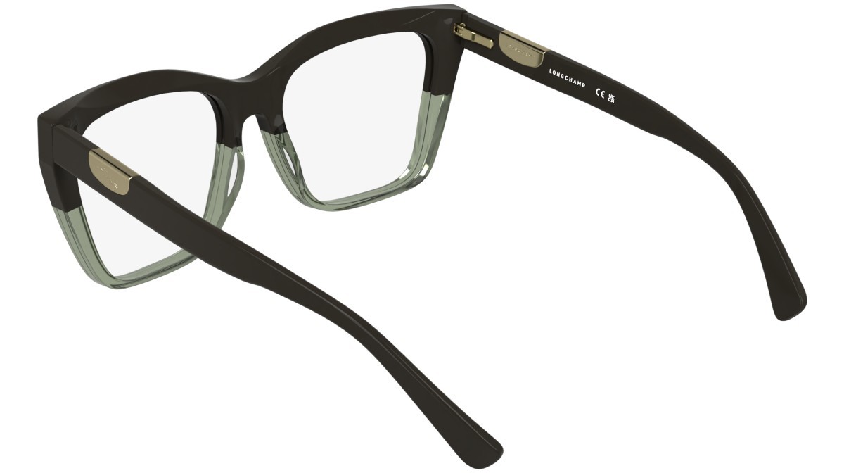 Occhiali da vista Longchamp LO2786MAG-SET (323) colore khaki & transparent green/khak forma farfalla lenti solid green