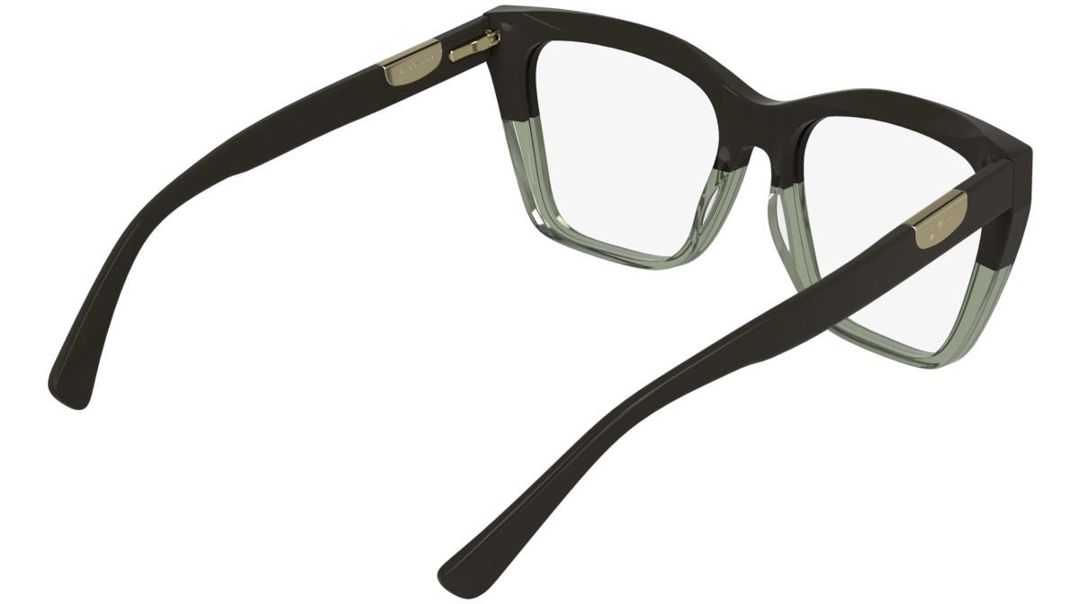 Occhiali da vista Longchamp LO2786MAG-SET (323) colore khaki & transparent green/khak forma farfalla lenti solid green