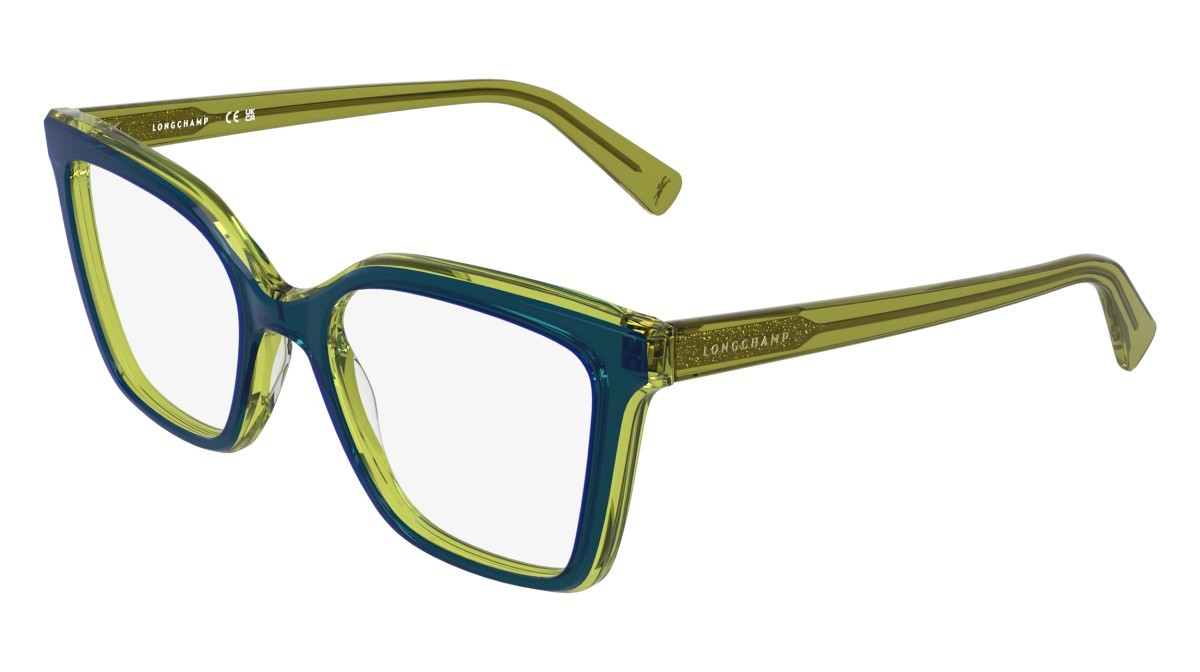 Occhiali da vista Longchamp LO2795 (413) colore transparent azure/green forma rettangolare 