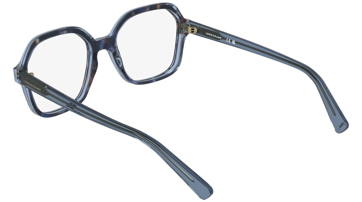 Occhiali da vista Longchamp LO2796 (439) colore azure havana/transparent azure forma quadrato 