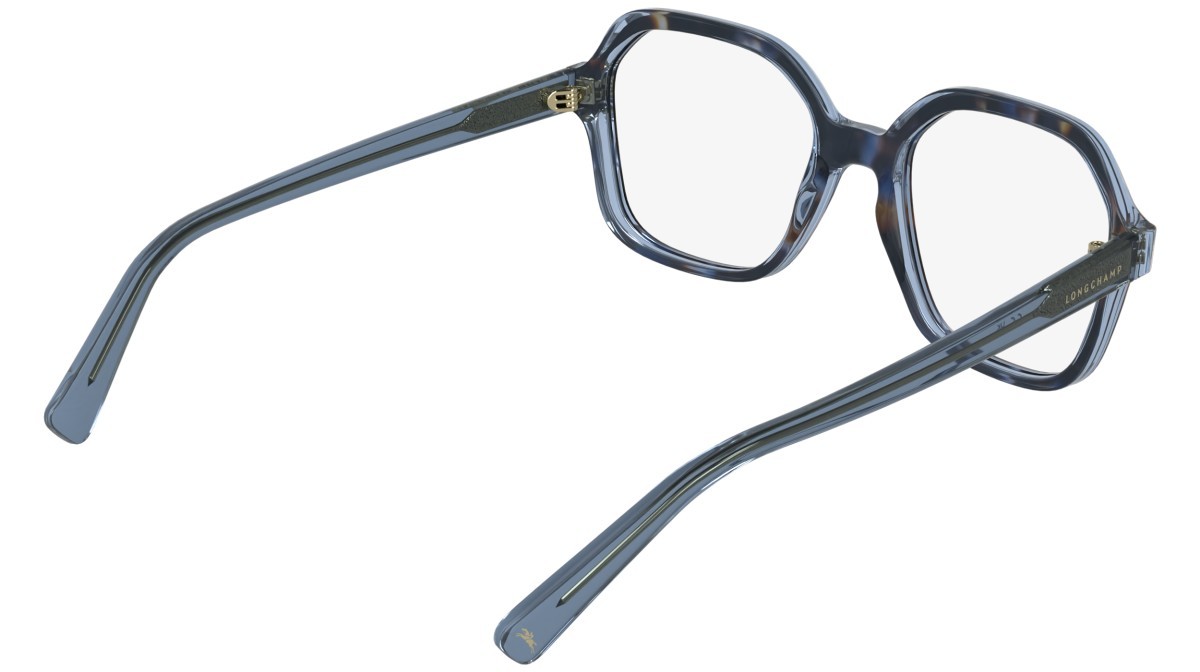Occhiali da vista Longchamp LO2796 (439) colore azure havana/transparent azure forma quadrato 