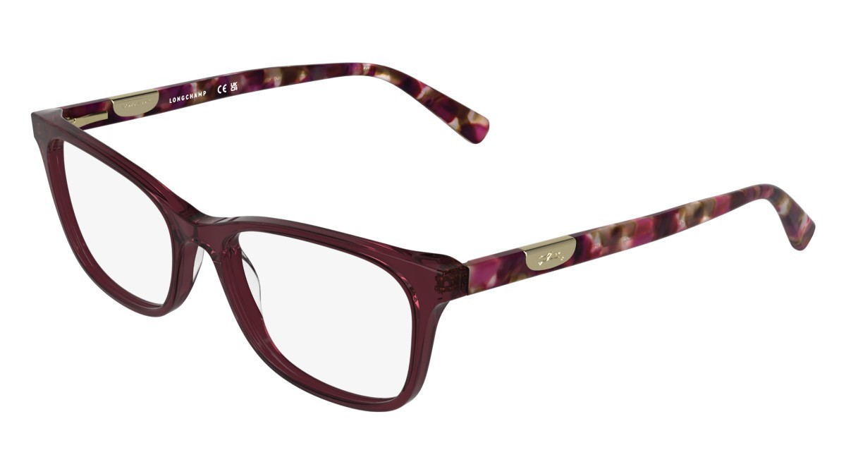 Eyeglasses Longchamp LO2797 (609) color transparent wine shape rectangle 