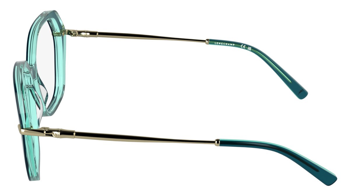 Occhiali da vista Longchamp LO2800 (435) colore transparent petrol/azure forma rettangolare 