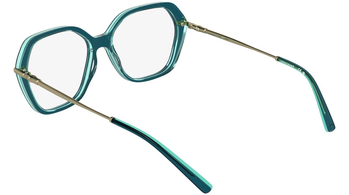 Occhiali da vista Longchamp LO2800 (435) colore transparent petrol/azure forma rettangolare 