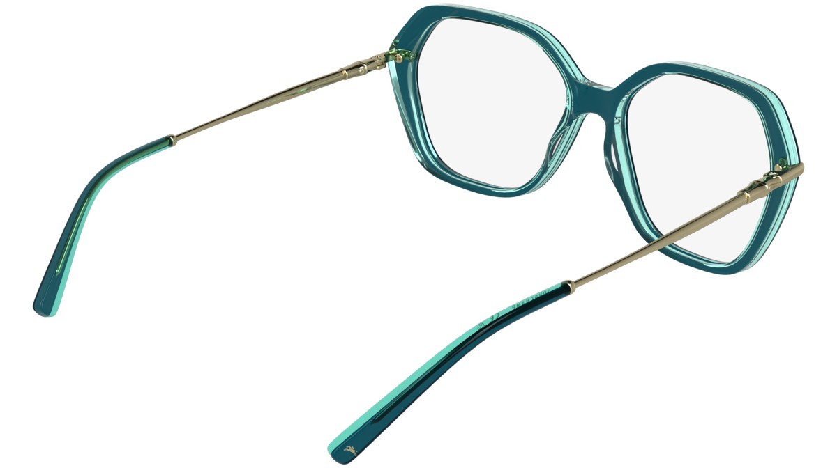 Occhiali da vista Longchamp LO2800 (435) colore transparent petrol/azure forma rettangolare 